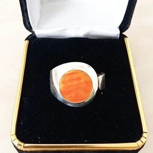 Ring Silver 950 Adjustable Ring with natural stones new.